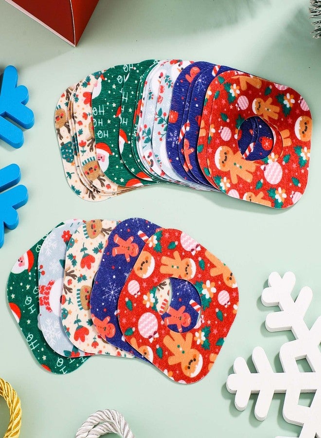 XIHIRCD 25 Sheets Adhesive Patches for Dexcom G7, Waterproof Over Patch Sensor Sticker Adhesive Christmas Patches CGM Tape Compatible with Dexcom G7 (5 Styles) - Image 3